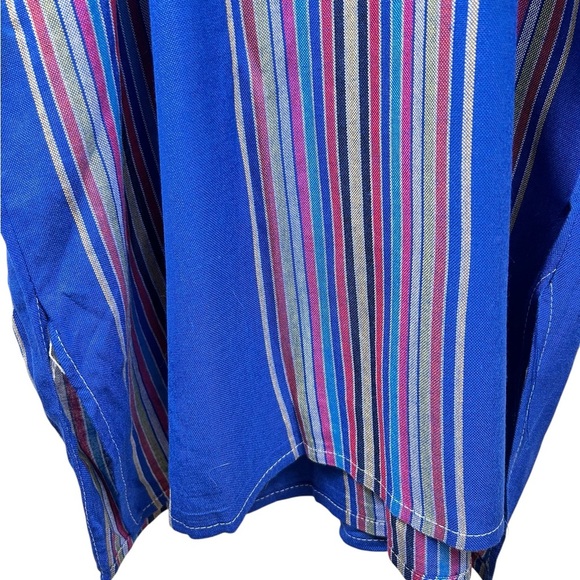 Moroccan Kaftan Gandoura Dress, One Size, Ethnic Loungewear Long Maxi, Blue - Picture 4 of 4